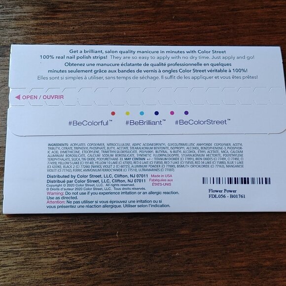 New COLOR STREET Real Nail Polish Strips Flower Power - Picture 3 of 4